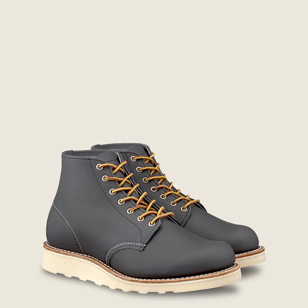 Heritage Støvler Dame - Red Wing 6-Inch Round Toe - Short Bluff Læder - Grå - SNJZEK-359